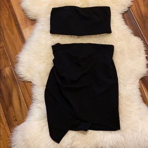Black Wrap Skirt two piece